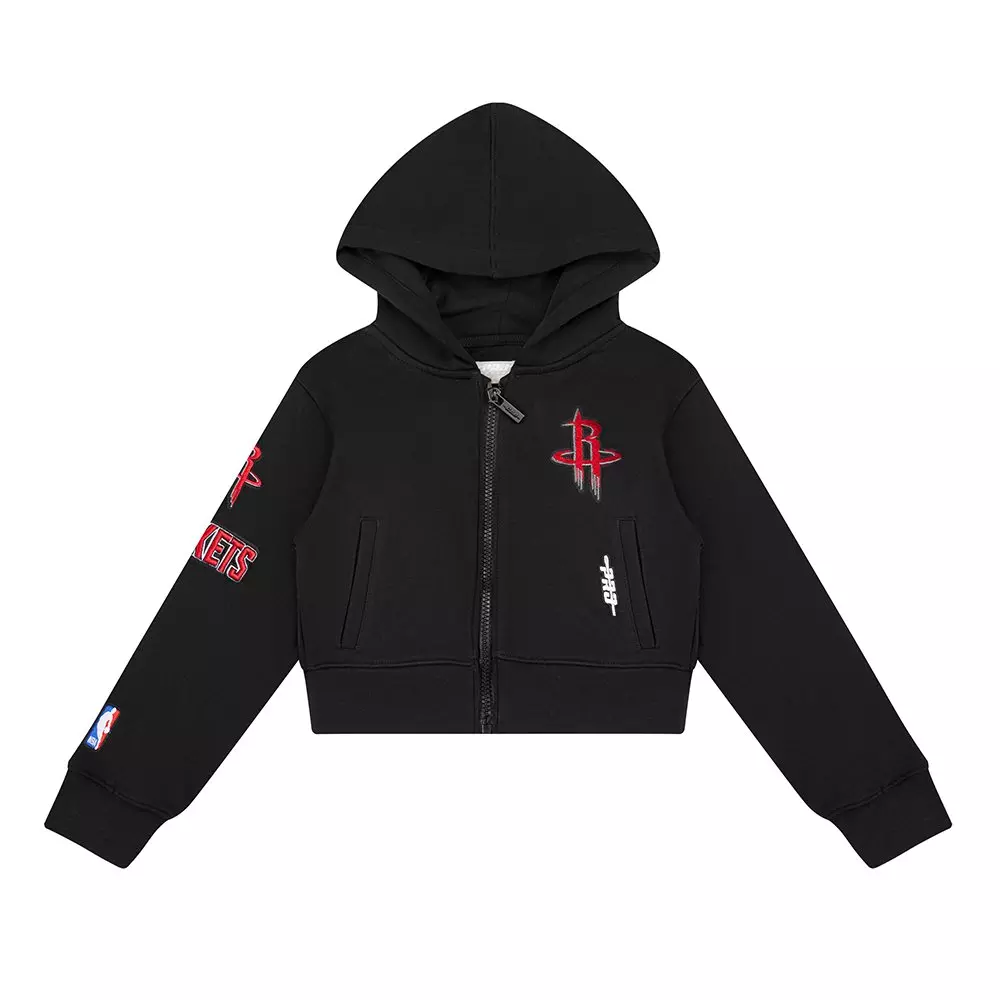 Pro Standard Little Girls'​ NBA Houston Rockets Classic Logo Jacket - Black - BLACK