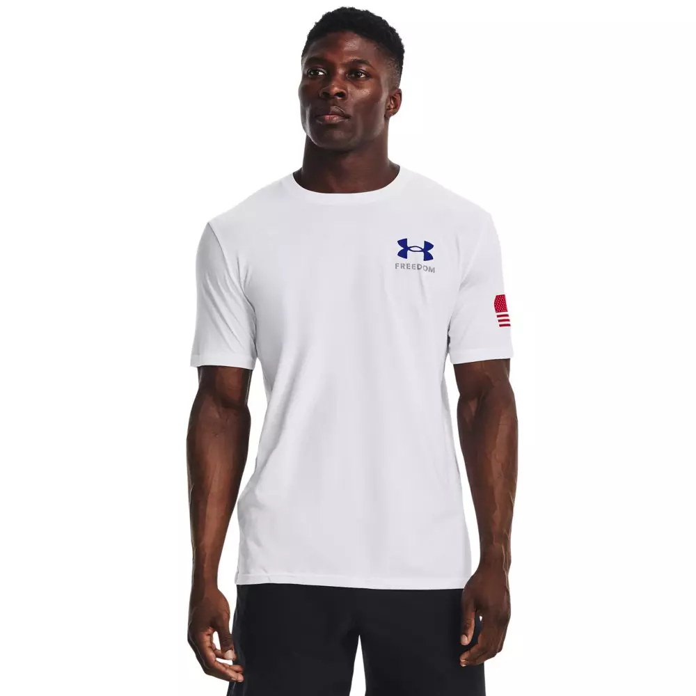 Under Armour Men's Freedom Banner T-Shirt - WHITE/RED