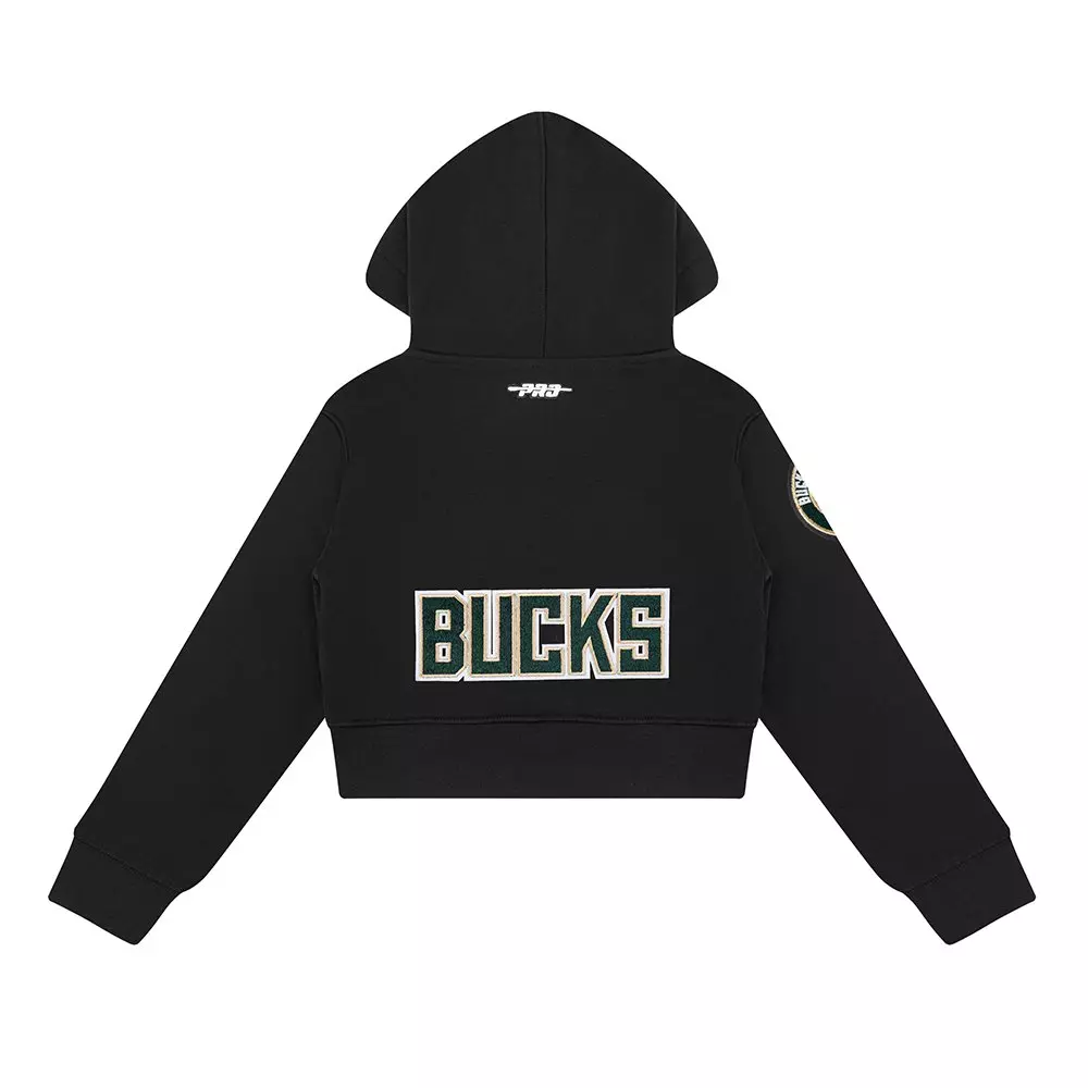 Pro Standard Little Girls'​ NBA Milwaukee Bucks Classic Logo Jacket - Black​ - BLACK