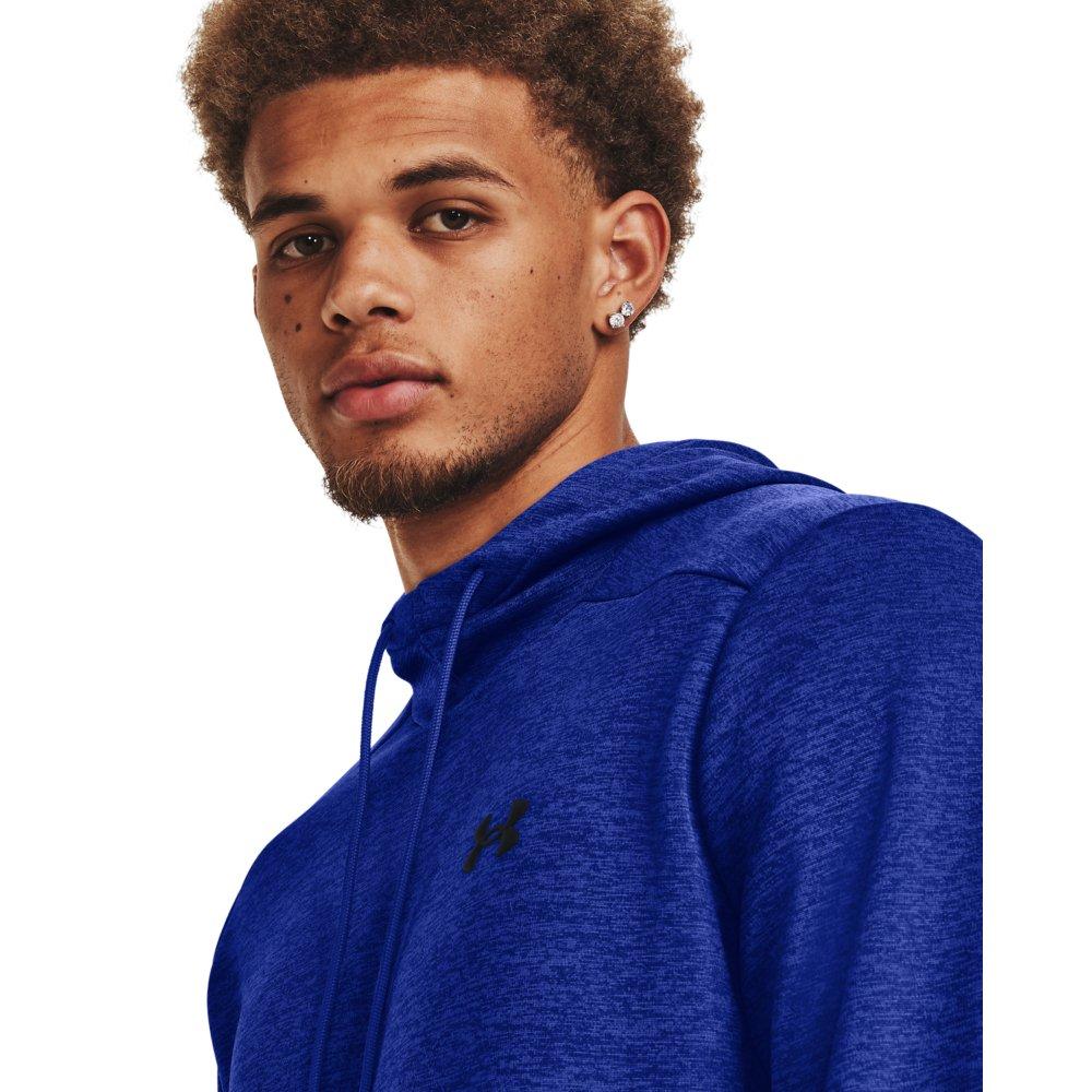 Under Armour Men's Fleece Twist Hoodie - ROYAL/BLACK Thumbnail View 4