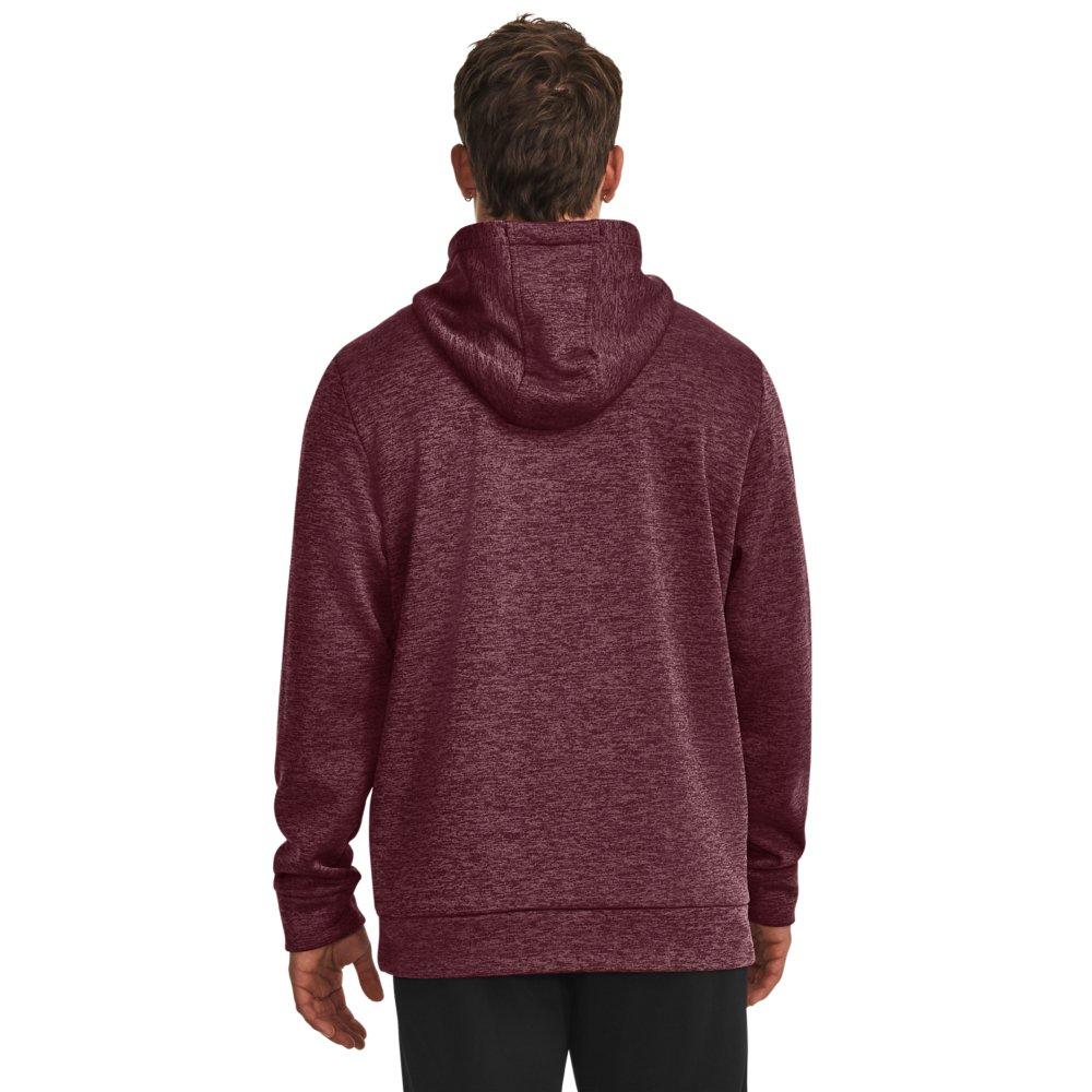 Under Armour Men's Fleece Twist Hoodie - MAROON/BLACK Thumbnail View 2