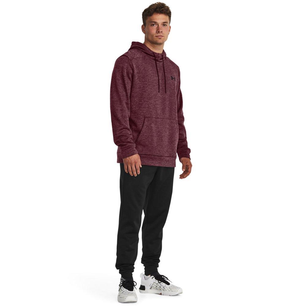 Under Armour Men's Fleece Twist Hoodie - MAROON/BLACK Thumbnail View 3