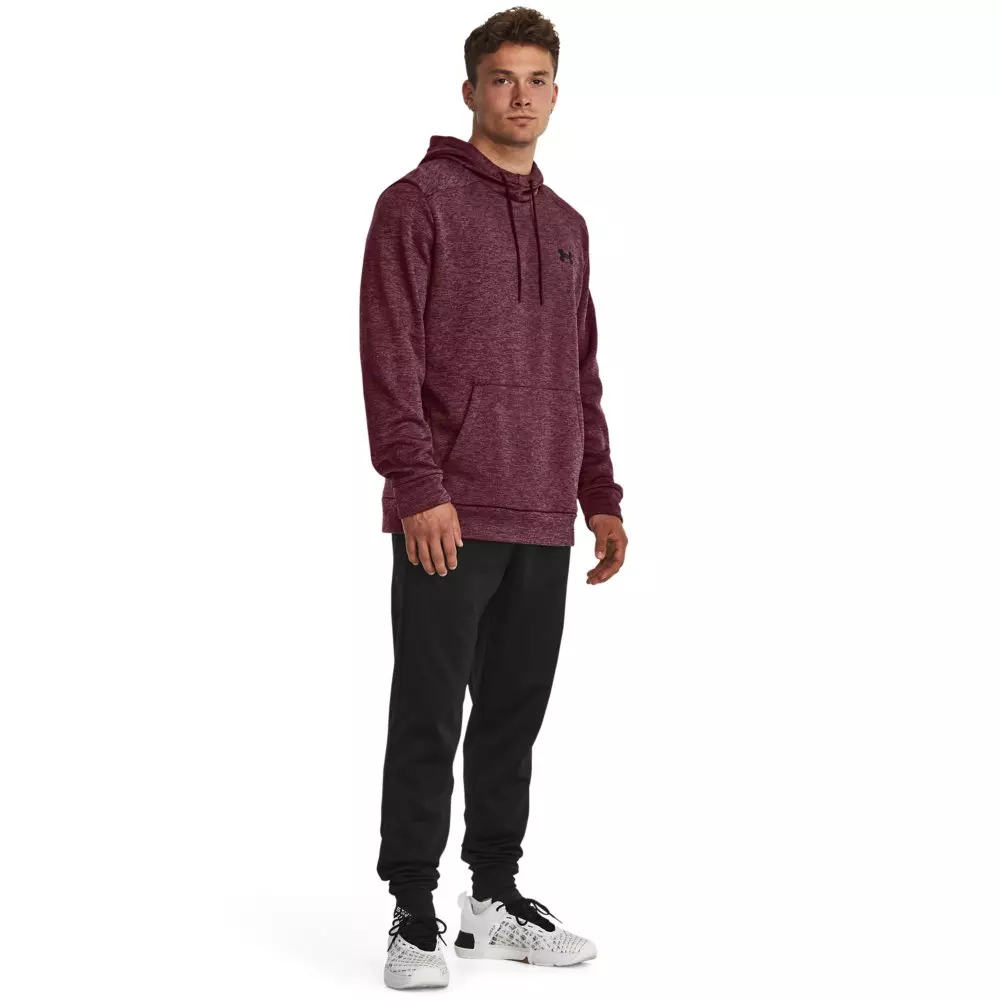 Under Armour Men's Fleece Twist Hoodie - MAROON/BLACK