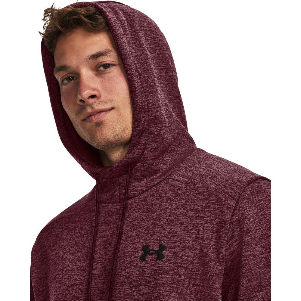 Under Armour Men's Fleece Twist Hoodie - MAROON/BLACK Thumbnail View 4
