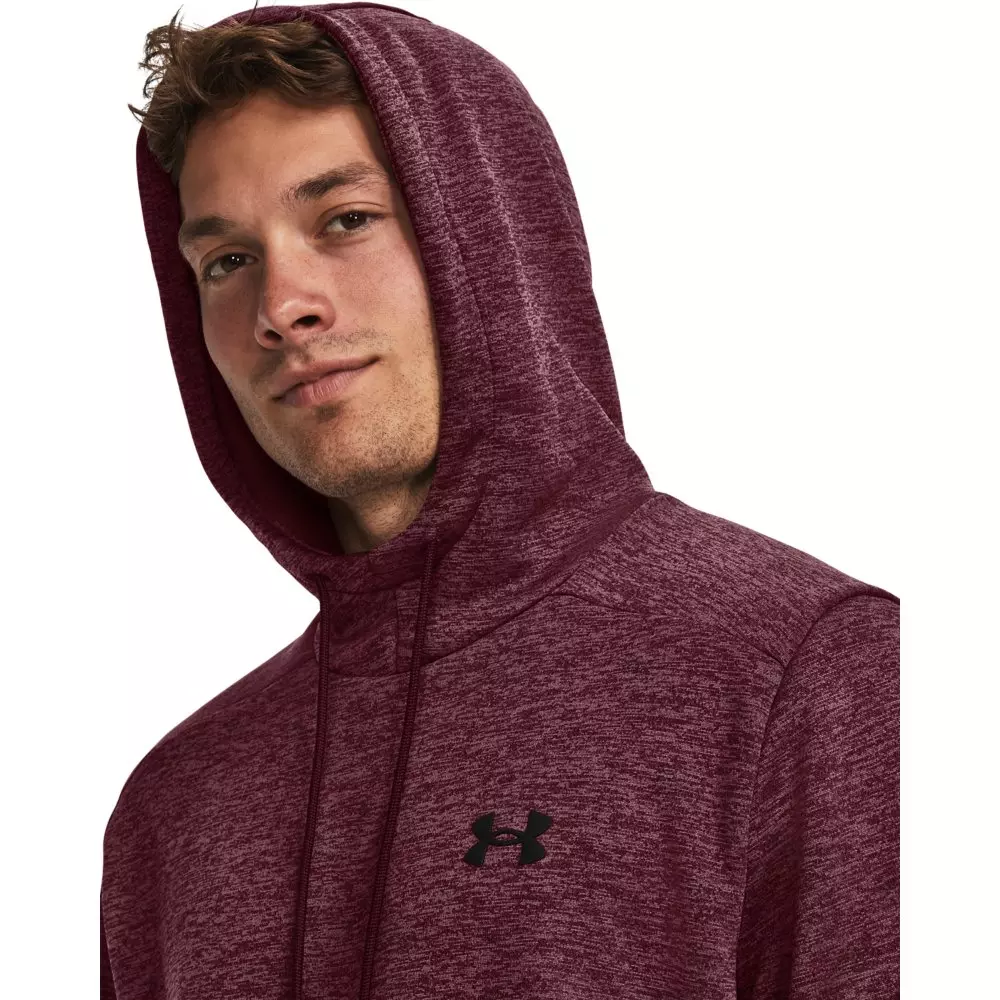 Under Armour Men's Fleece Twist Hoodie - MAROON/BLACK