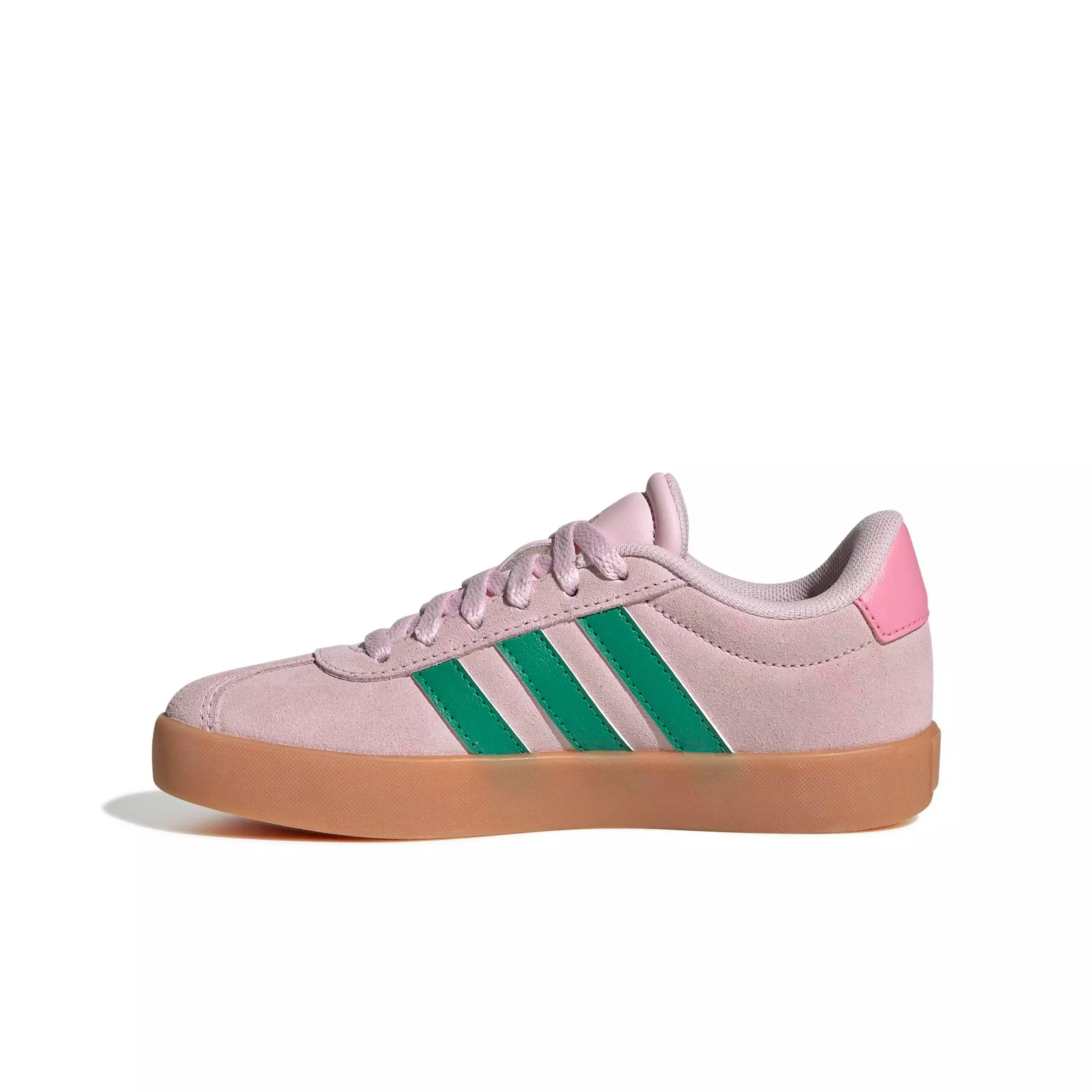 adidas VL Court 3.0 "Clear Pink/Court Green/Gum 2" Preschool Girls' Shoe - PINK/GREEN/GUM