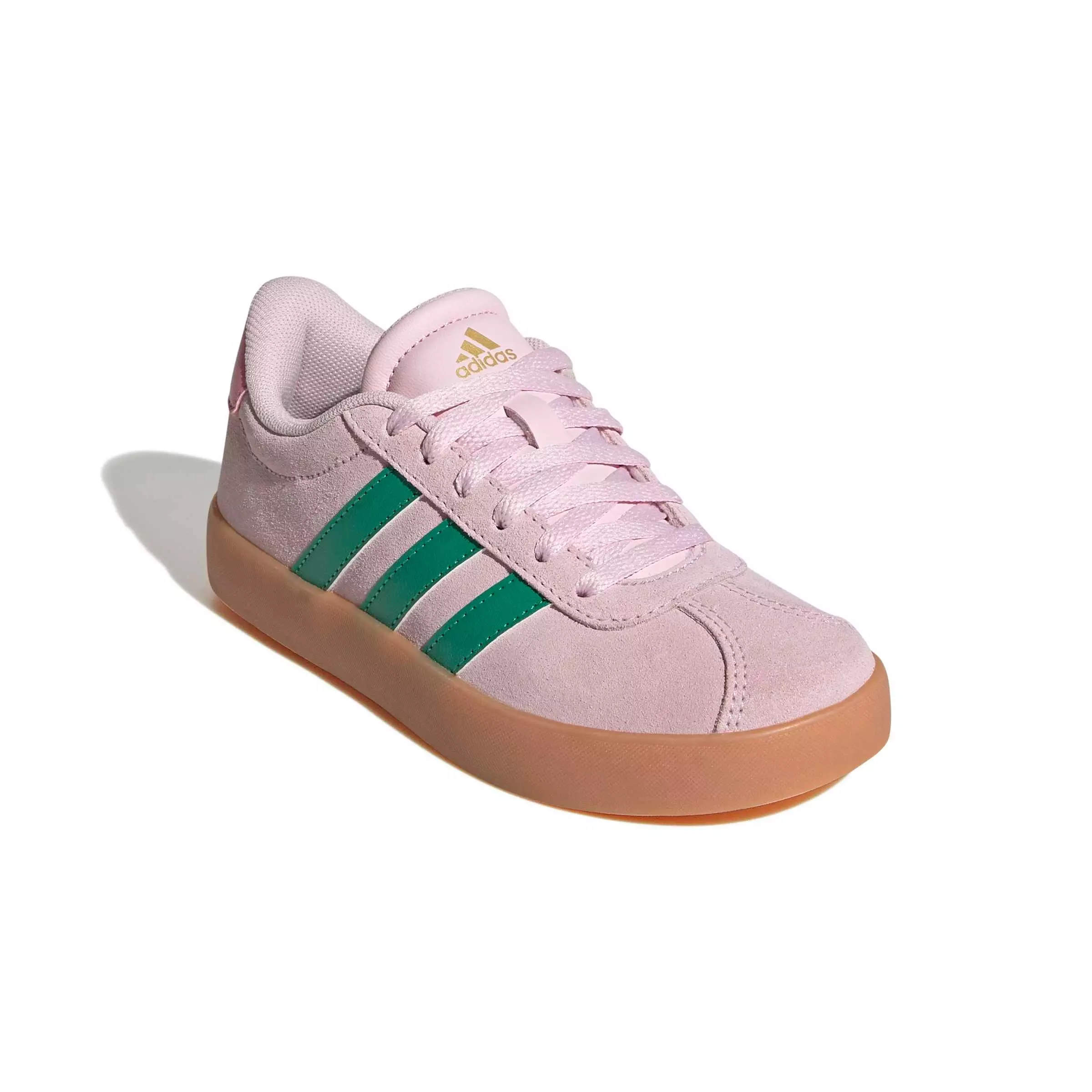 adidas VL Court 3.0 "Clear Pink/Court Green/Gum 2" Preschool Girls' Shoe - PINK/GREEN/GUM