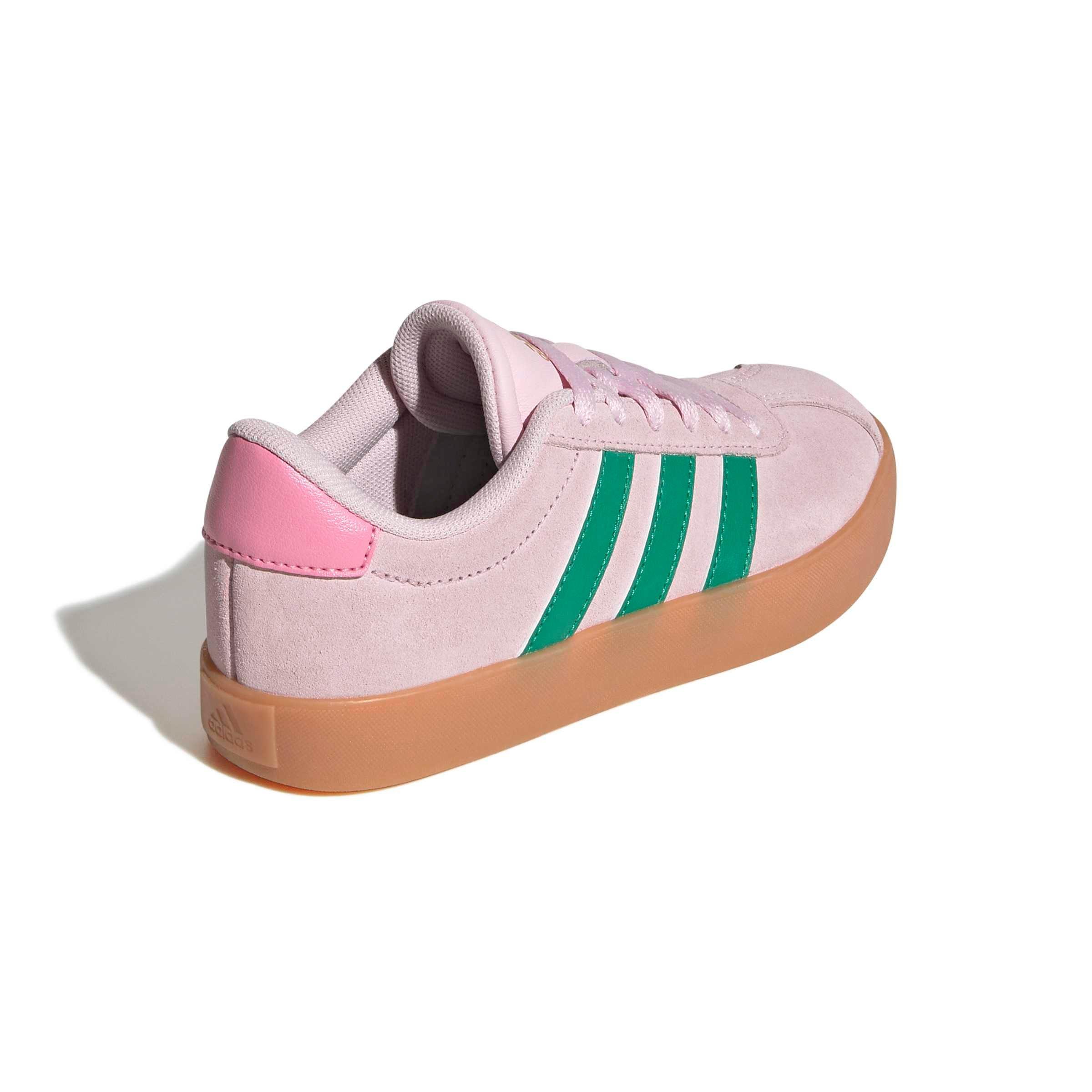 adidas VL Court 3.0 "Clear Pink/Court Green/Gum 2" Preschool Girls' Shoe - PINK/GREEN/GUM
