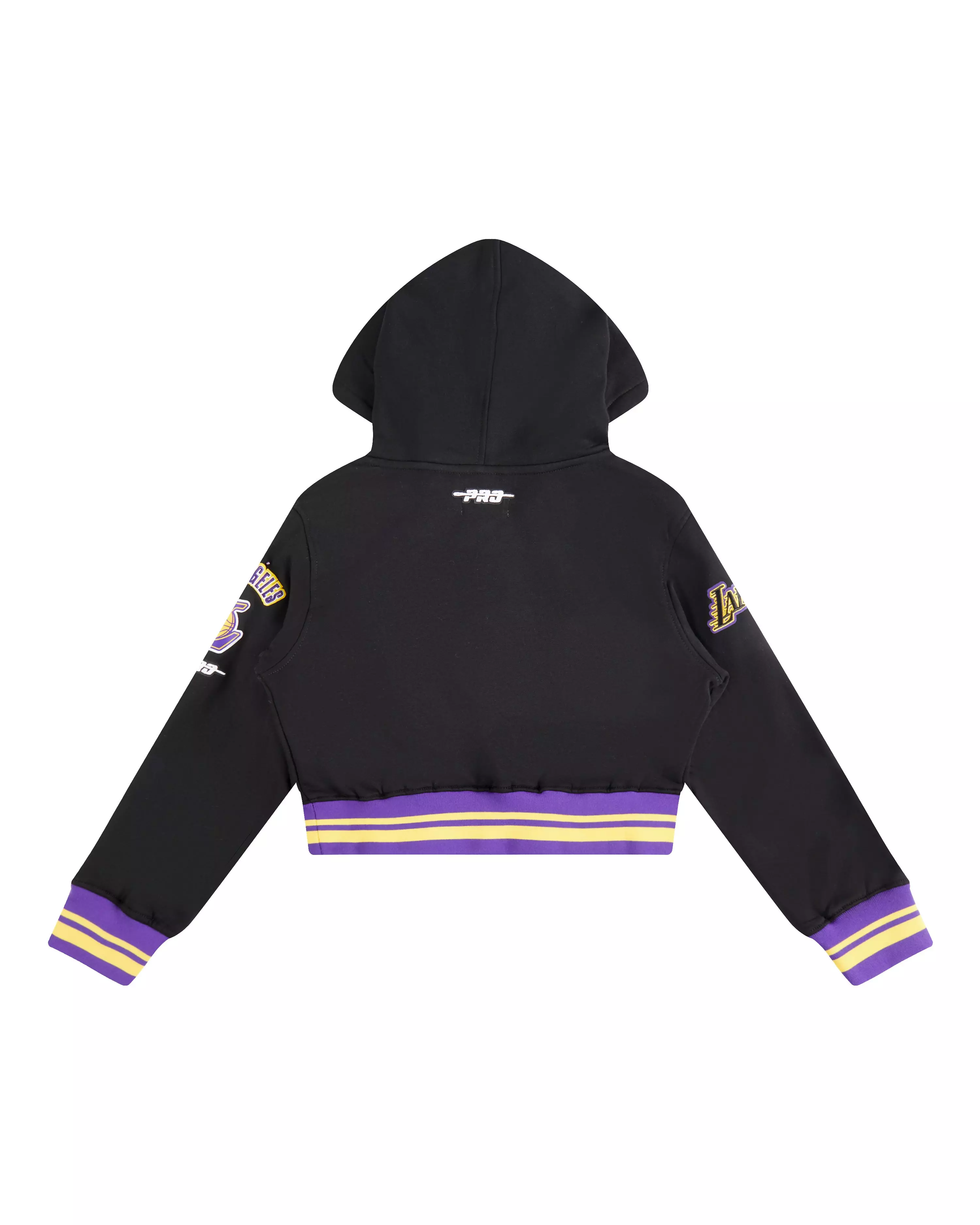 Pro Standard Little Girls' NBA Los Angeles Lakers Retro Rib Fleece PullOver Hoodie - Black/Purple - BLACK/PURPLE