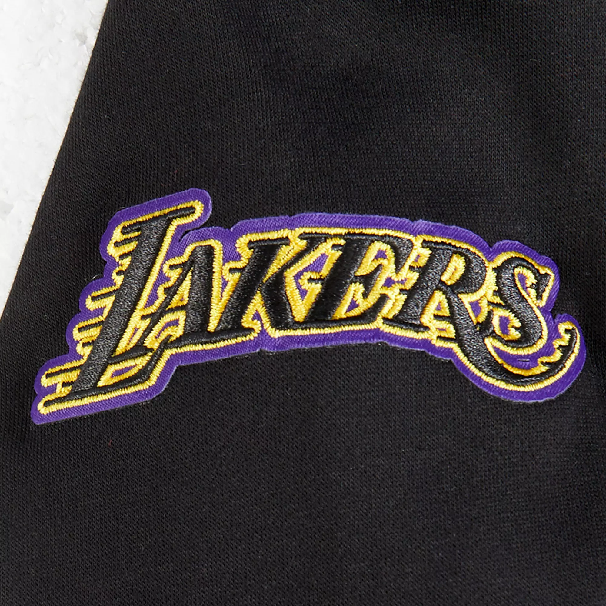 Pro Standard Little Girls' NBA Los Angeles Lakers Retro Rib Fleece PullOver Hoodie - Black/Purple - BLACK/PURPLE