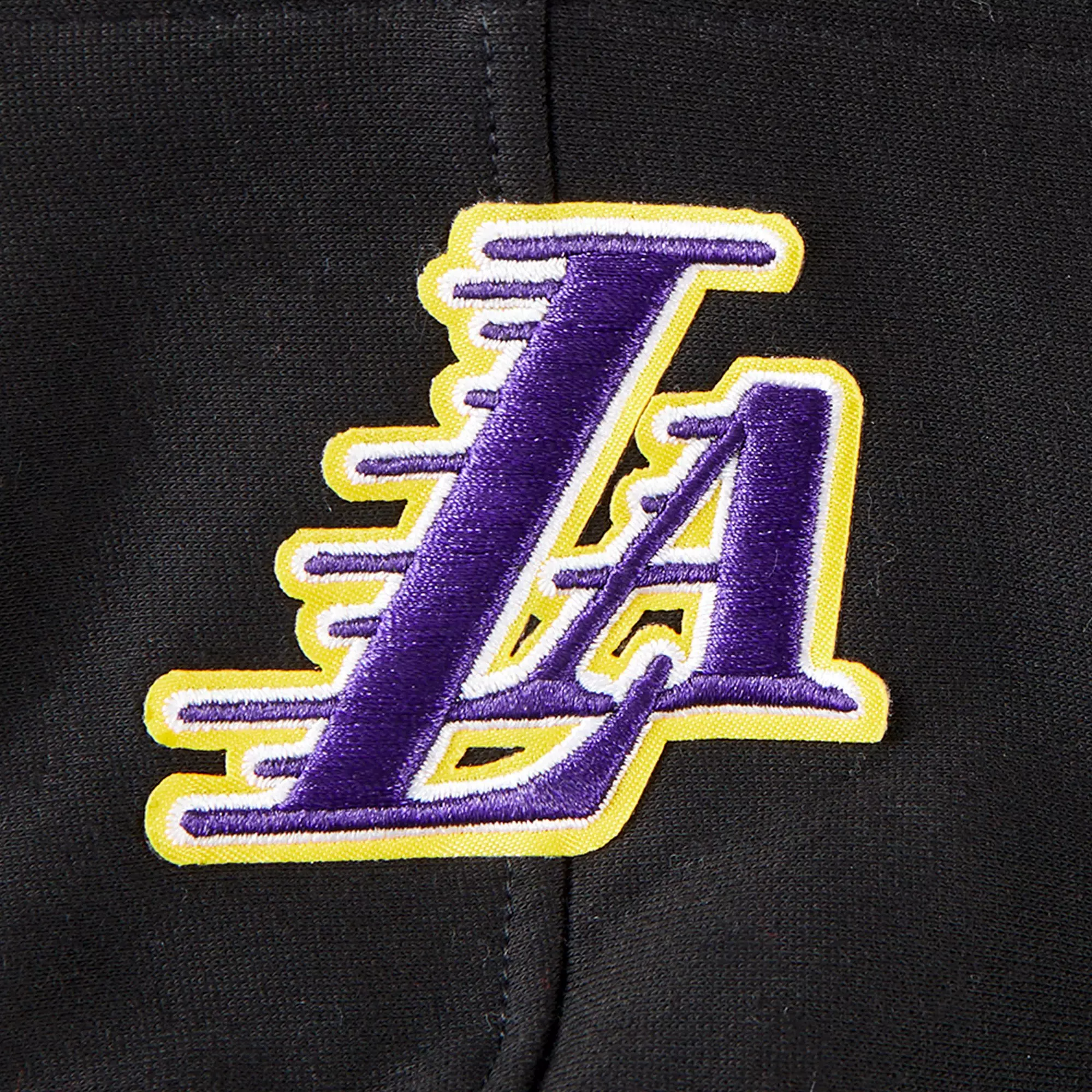 Pro Standard Little Girls' NBA Los Angeles Lakers Retro Rib Fleece PullOver Hoodie -Black/Purple - BLACK/PURPLE