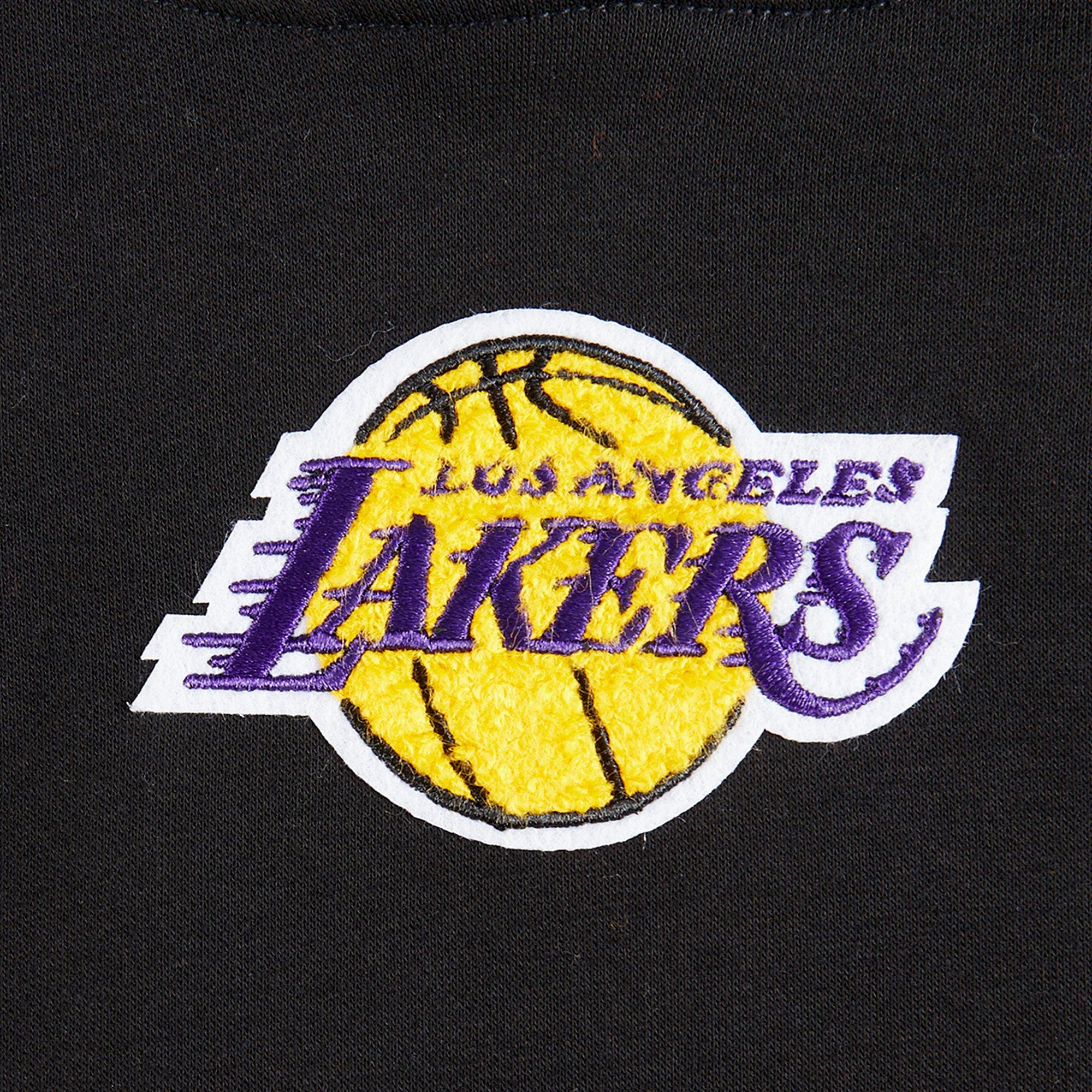 Pro Standard Little Girls' NBA Los Angeles Lakers Retro Rib Fleece PullOver Hoodie - Black/Purple - BLACK/PURPLE Thumbnail View 6