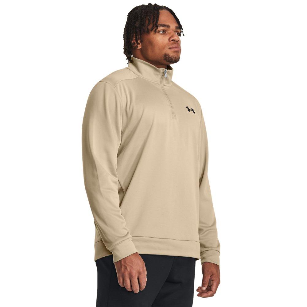 Under Armour Men's Armour Fleece 1/4 Zip Jacket - KHAKI Thumbnail View 1
