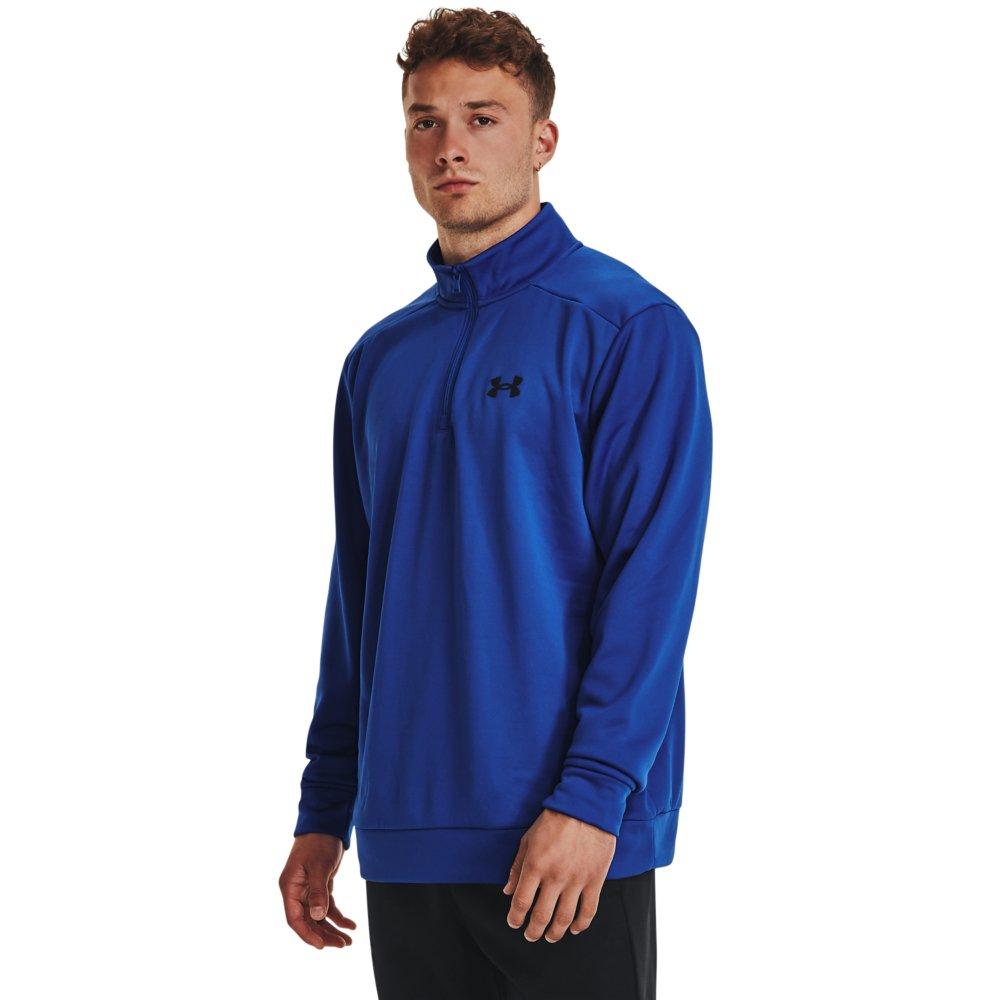 Under Armour Men's Armour Fleece 1/4 Zip Jacket - ROYAL/BLACK Thumbnail View 1