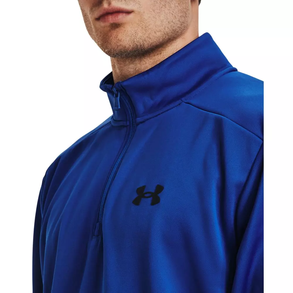 Under Armour Men's Armour Fleece 1/4 Zip Jacket - ROYAL/BLACK
