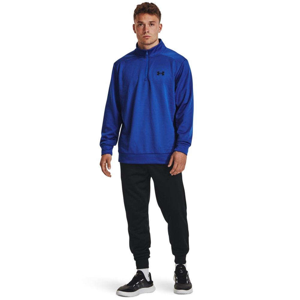 Under Armour Men's Armour Fleece 1/4 Zip Jacket - ROYAL/BLACK Thumbnail View 4