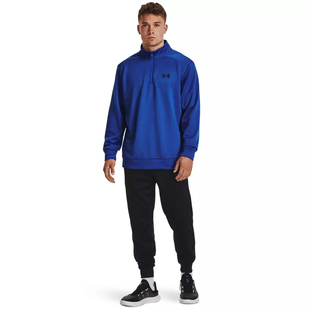 Under Armour Men's Armour Fleece 1/4 Zip Jacket - ROYAL/BLACK