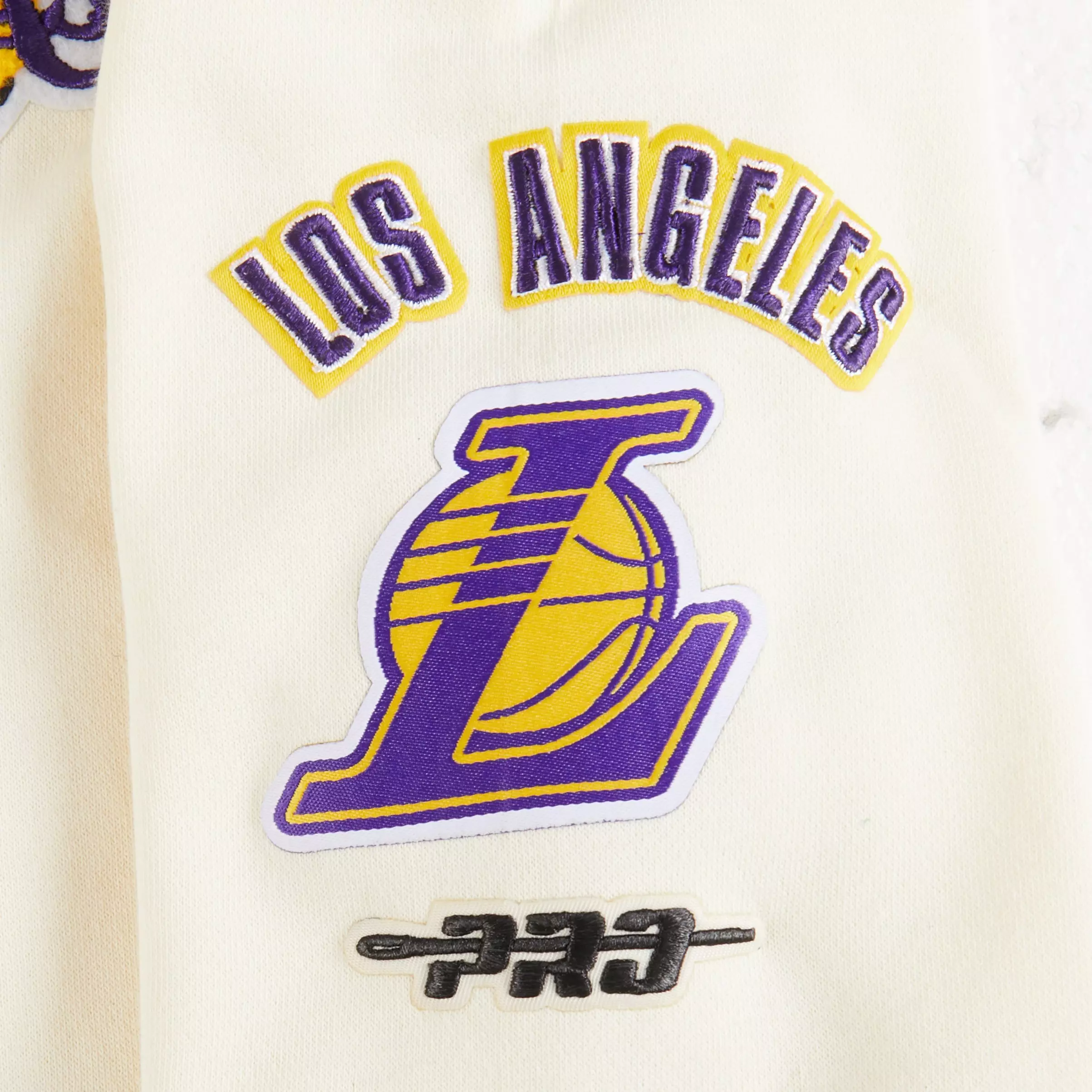 Pro Standard Little Girls' NBA LA Lakers Retro Classics Rib Fleece PO Hoodie - White/Purple - WHITE/PURPLE