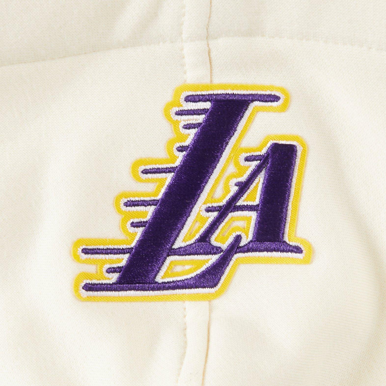 Pro Standard Little Girls' NBA LA Lakers Retro Classics Rib Fleece PO Hoodie -White/Purple - WHITE/PURPLE Thumbnail View 6