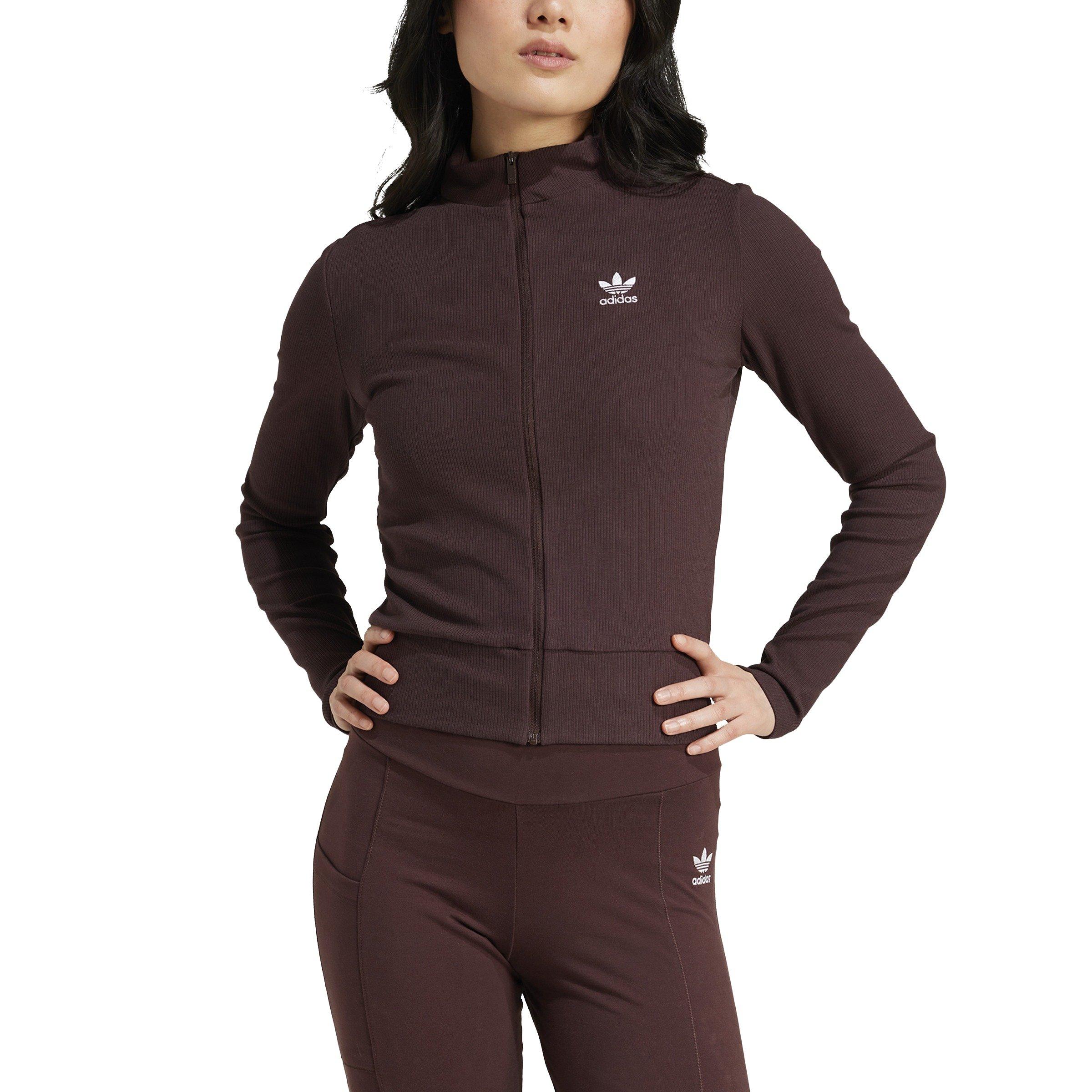 ★adidas originals★W ESSENTIAL RIB FULL ZIP TRACK TOP★ adidas Originals Women's Essentials Ribbed Full-Zip Track