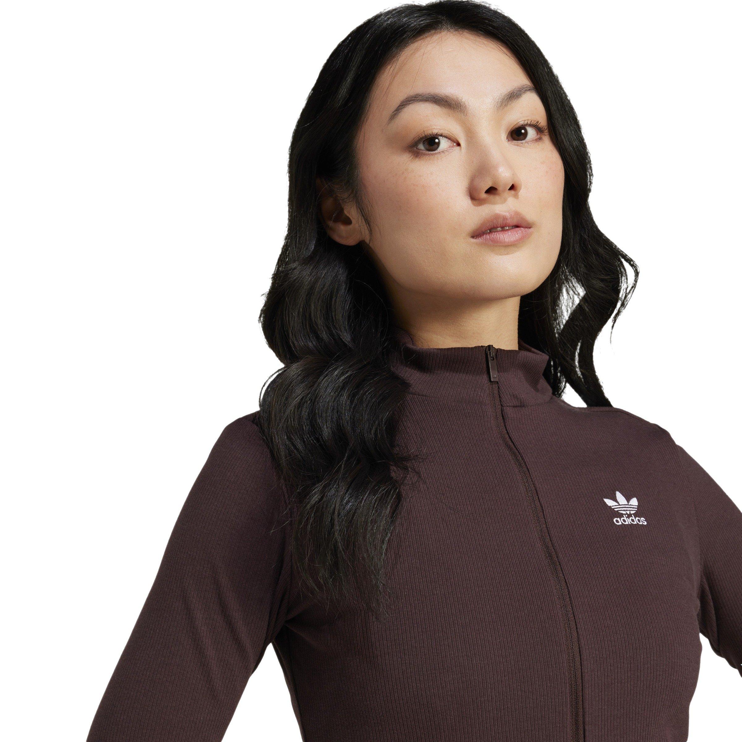 adidas Originals Women's Essentials Ribbed Full-Zip Track