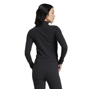 adidas Originals Women's Essentials Ribbed Full-Zip Track Top-Black