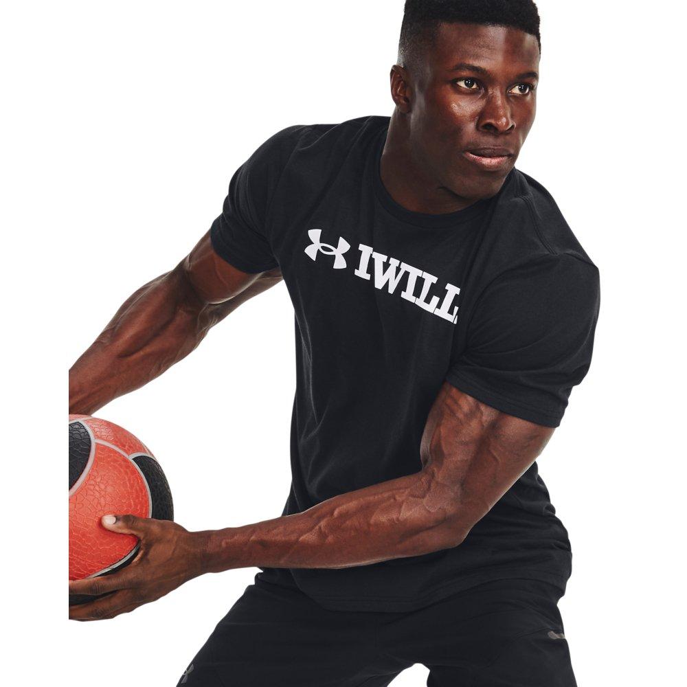 Under Armour Men's I Will Short Sleeve Shirt - BLACK/WHITE Thumbnail View 3