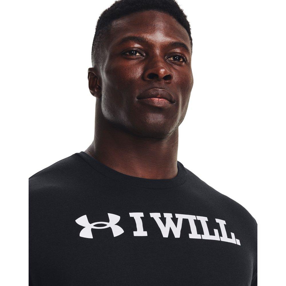 Under Armour Men's I Will Short Sleeve Shirt - BLACK/WHITE Thumbnail View 4