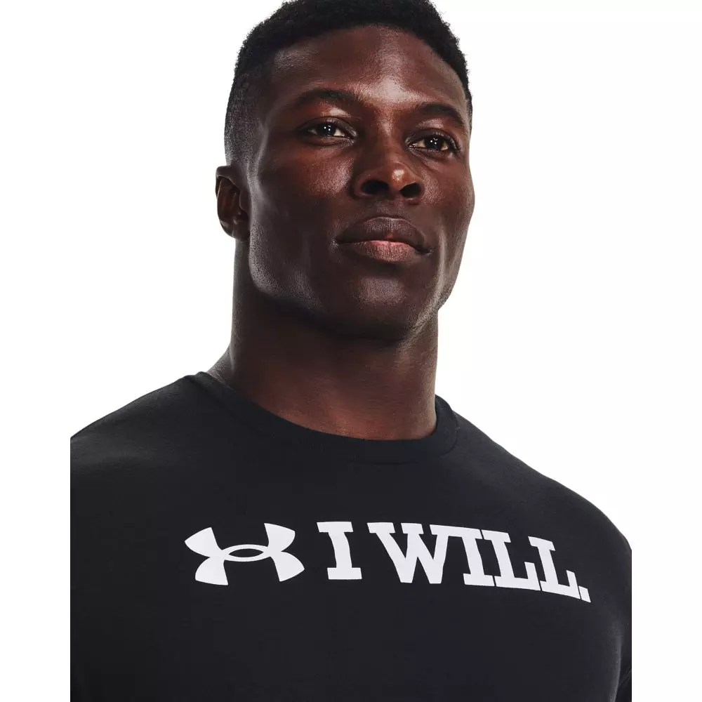 Under Armour Men's I Will Short Sleeve Shirt - BLACK/WHITE