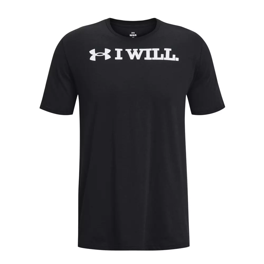 Under Armour Men's I Will Short Sleeve Shirt - BLACK/WHITE