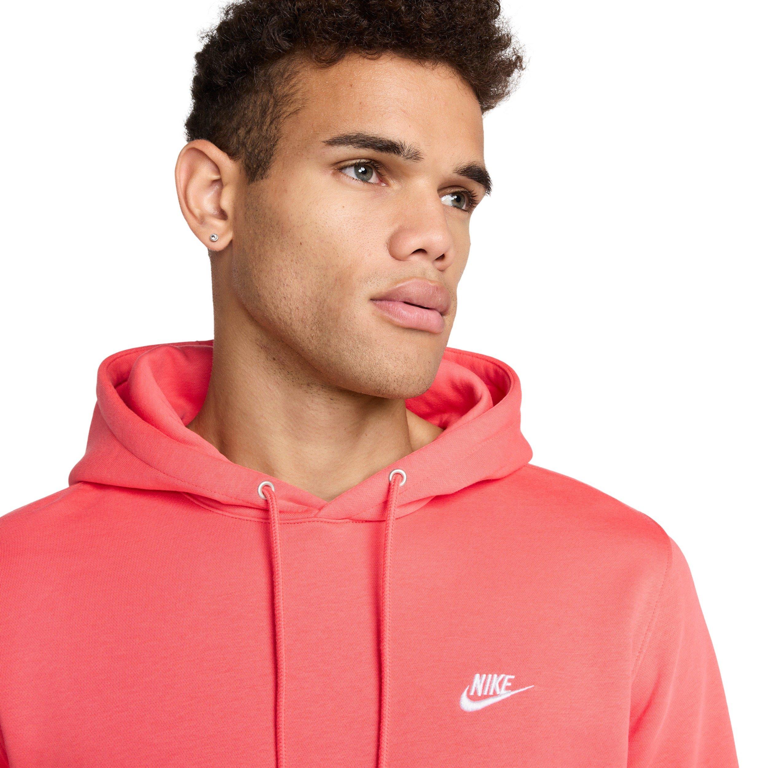 Nike Men's Club Pullover Fleece Hoodie -Apricot - APRICOT Thumbnail View 3