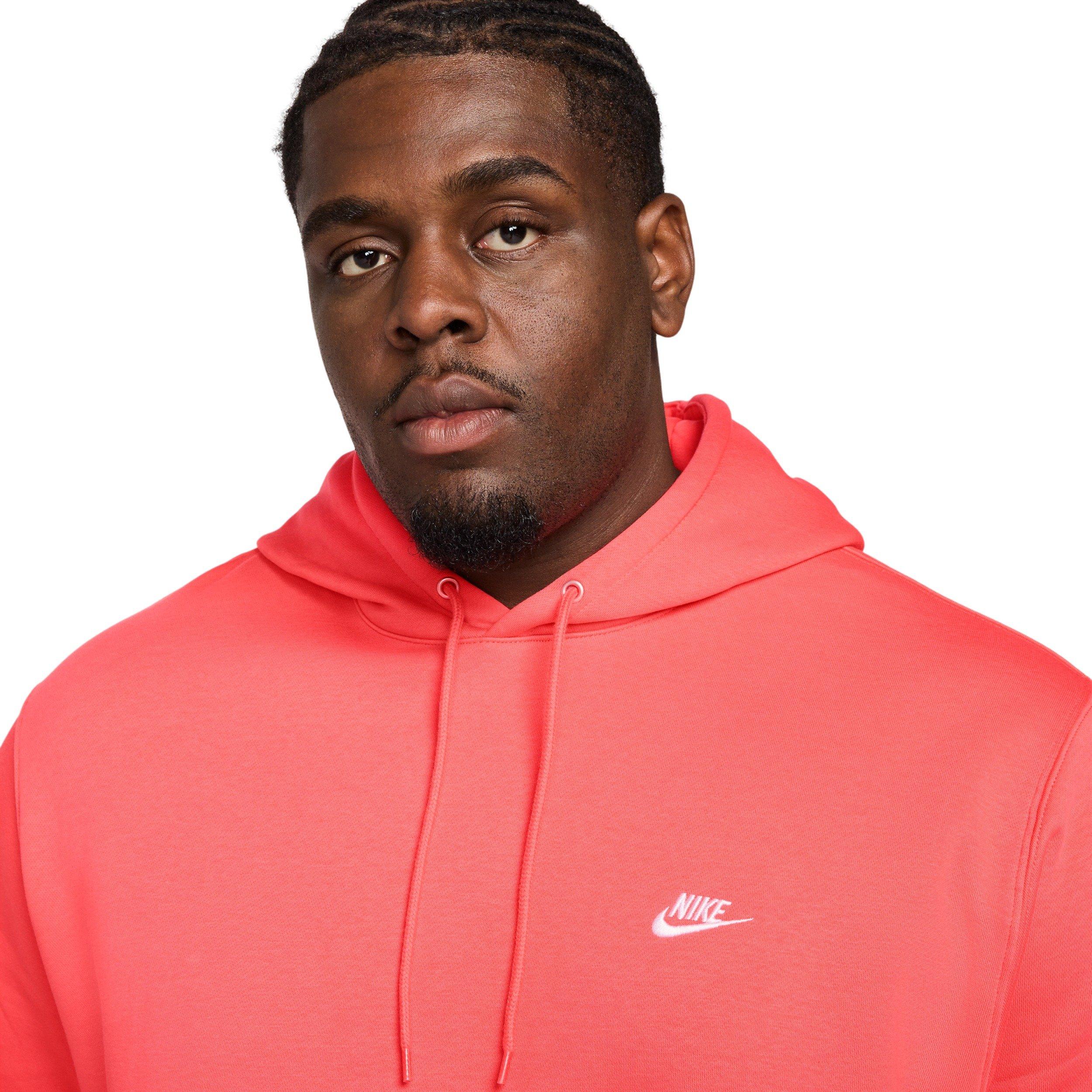 Nike Men's Club Pullover Fleece Hoodie -Apricot - APRICOT Thumbnail View 10