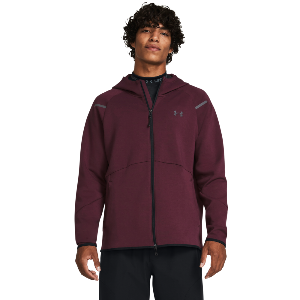 Under Armour Men's Unstoppable Full-Zip Jacket - MAROON/BLACK Thumbnail View 1