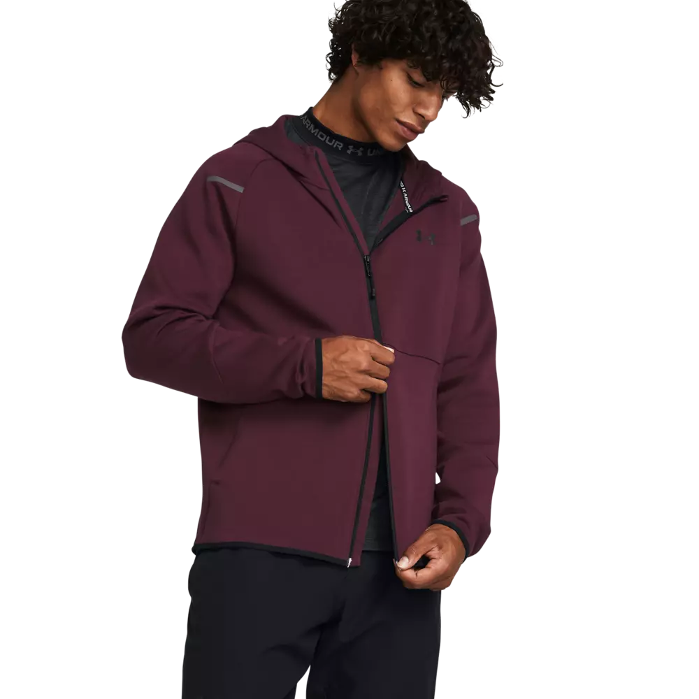 Under Armour Men's Unstoppable Full-Zip Jacket - MAROON/BLACK