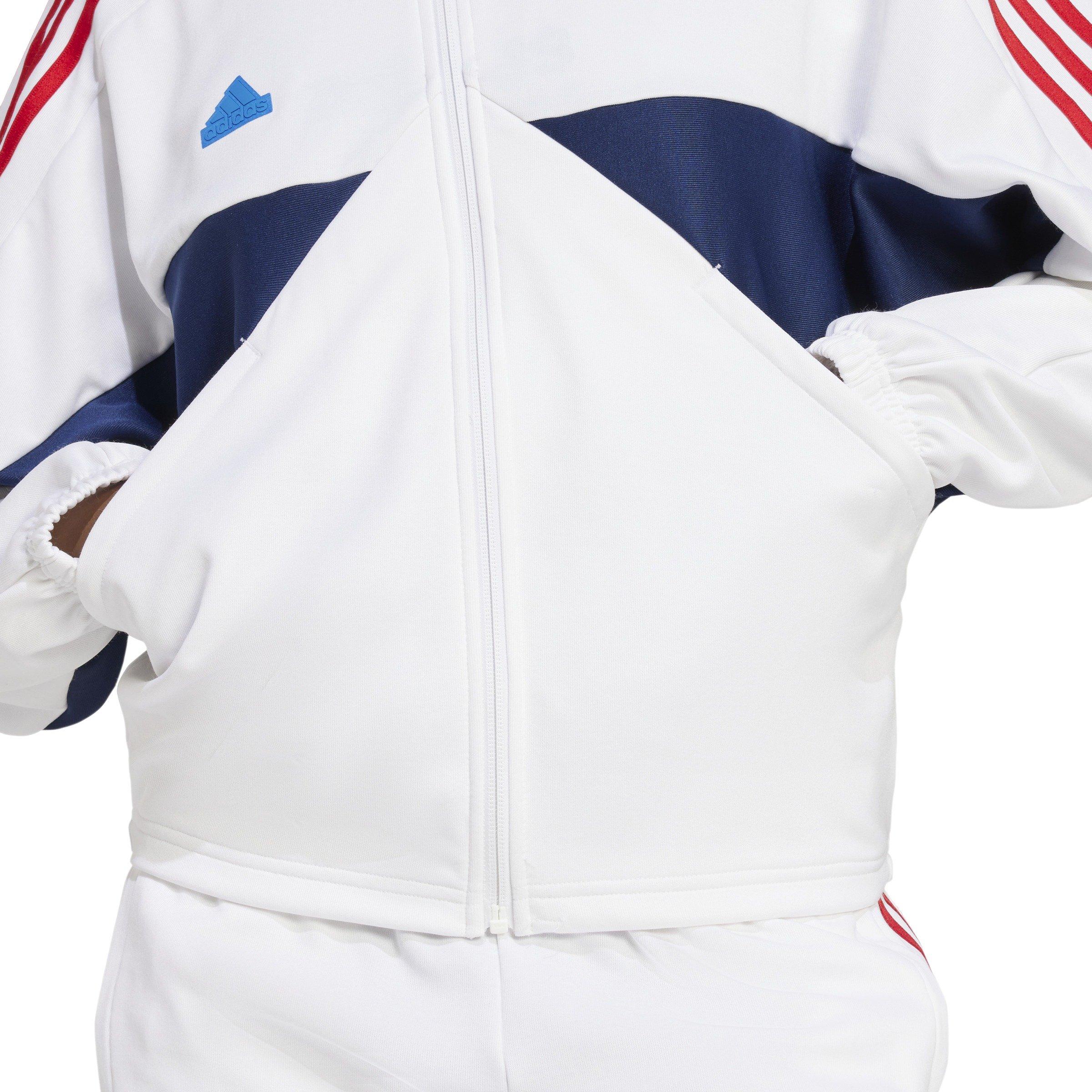 adidas Women's Tiro Cut 3-Stripes Track Top-White - WHITE Thumbnail View 4