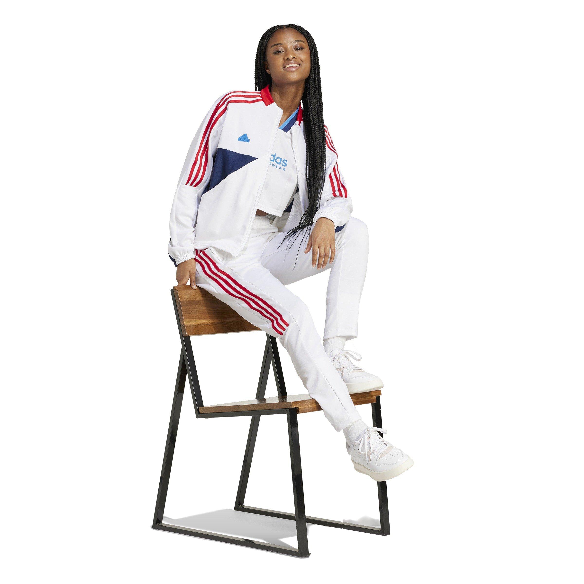 adidas Women's Tiro Cut 3-Stripes Track Top-White - WHITE Thumbnail View 5