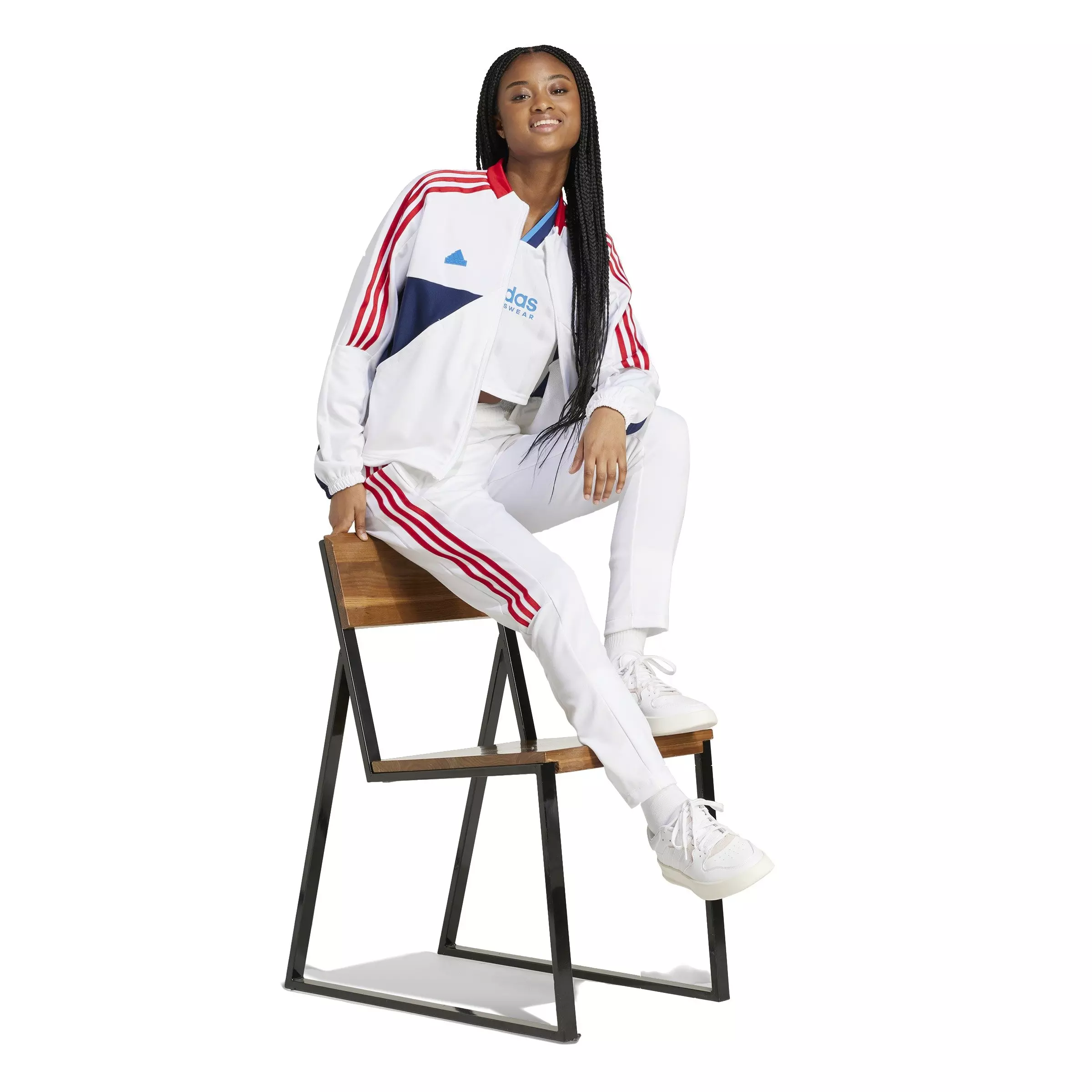 adidas Women's Tiro Cut 3-Stripes Track Top-White - WHITE