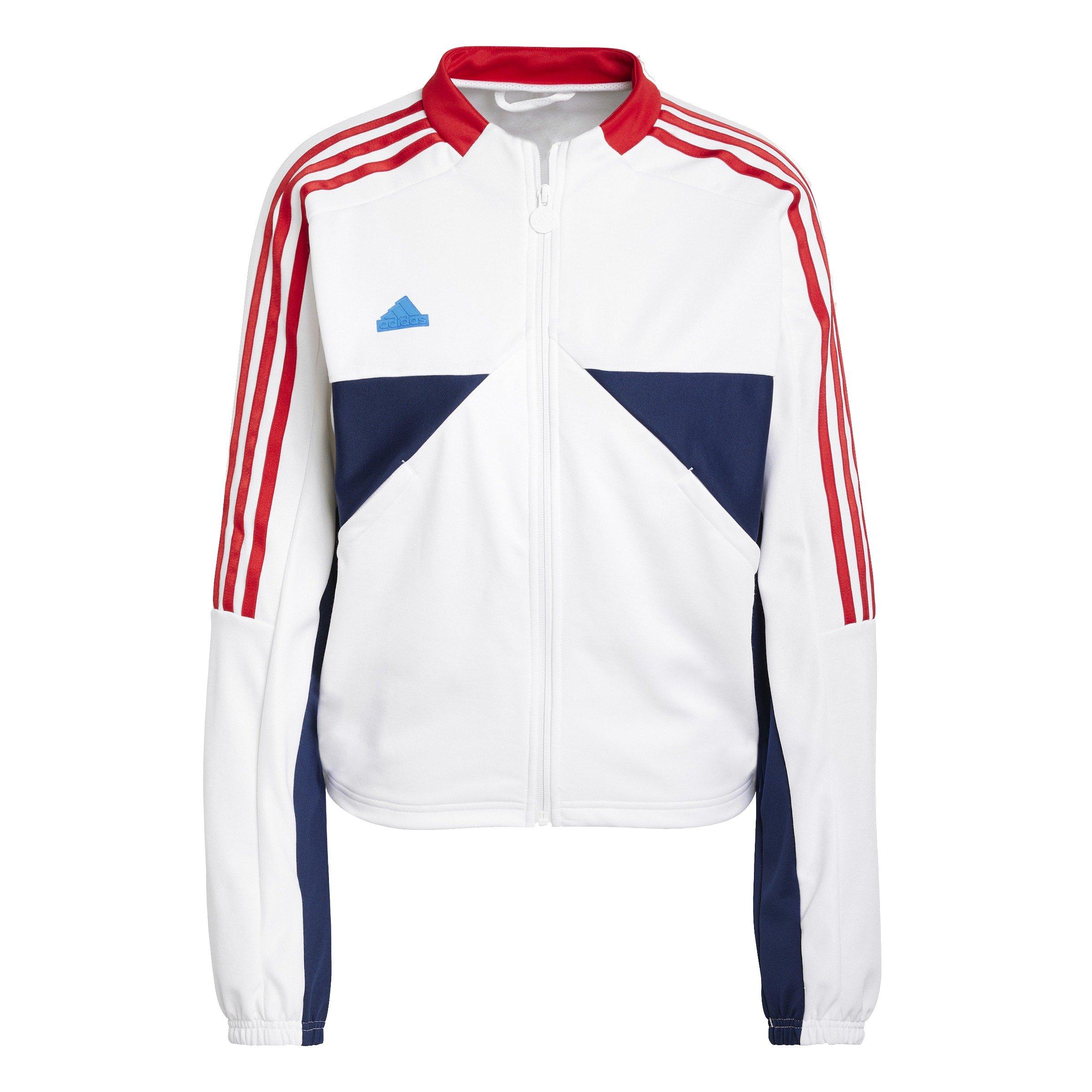 adidas Women's Tiro Cut 3-Stripes Track Top-White - WHITE Thumbnail View 6