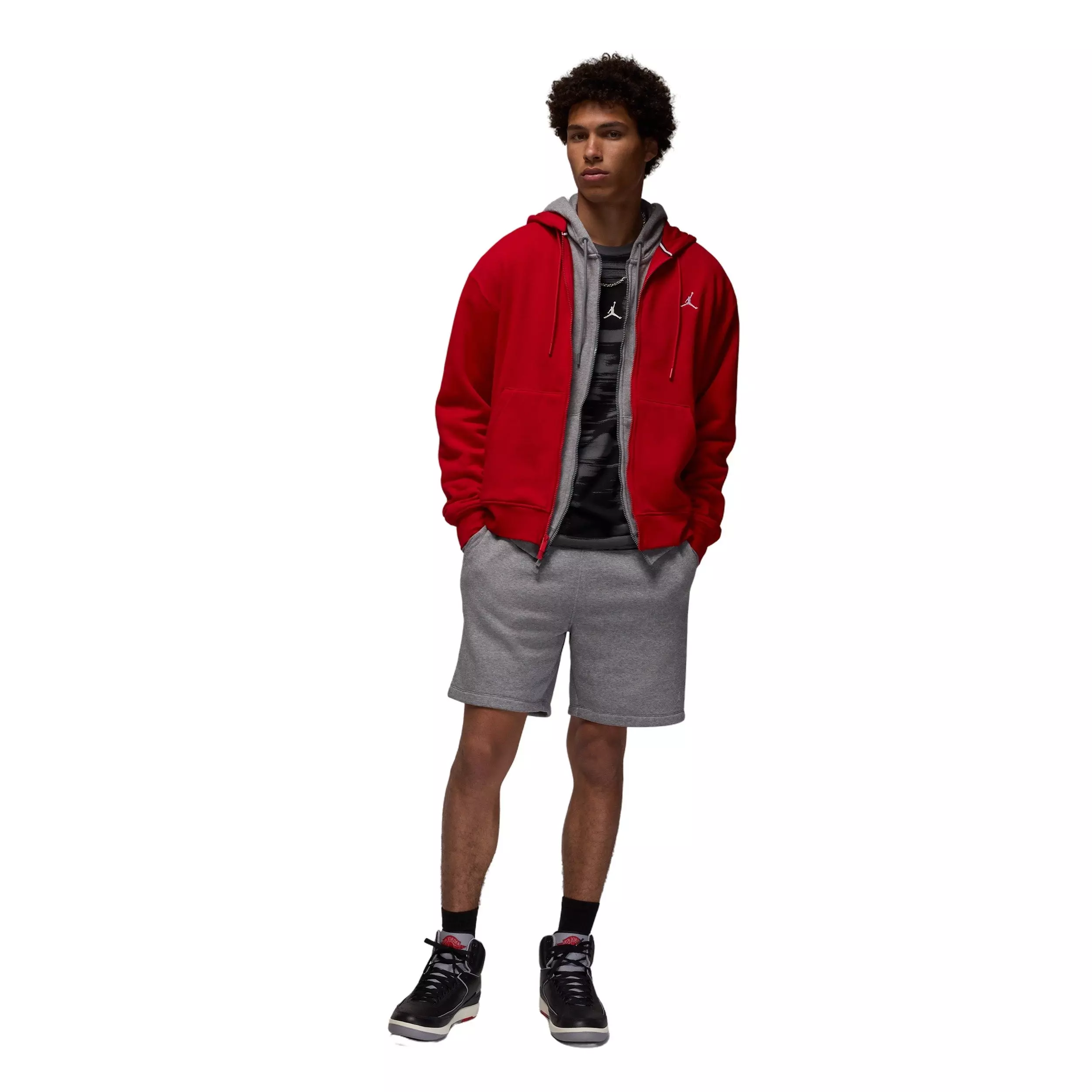 Jordan Men's Brooklyn Fleece Full-Zip Jacket - Red - RED