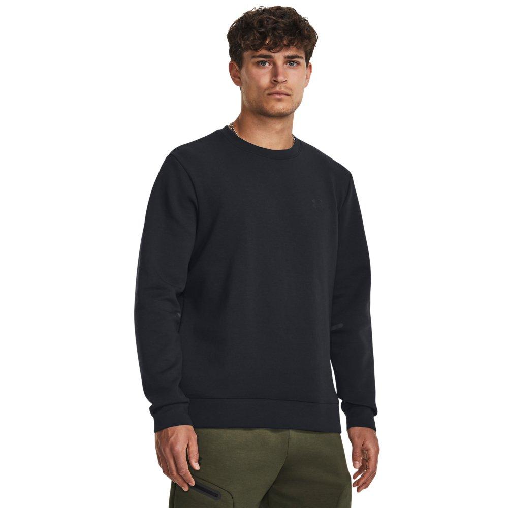 Under Armour Men's Unstoppable Fleece Crewneck - BLACK Thumbnail View 1
