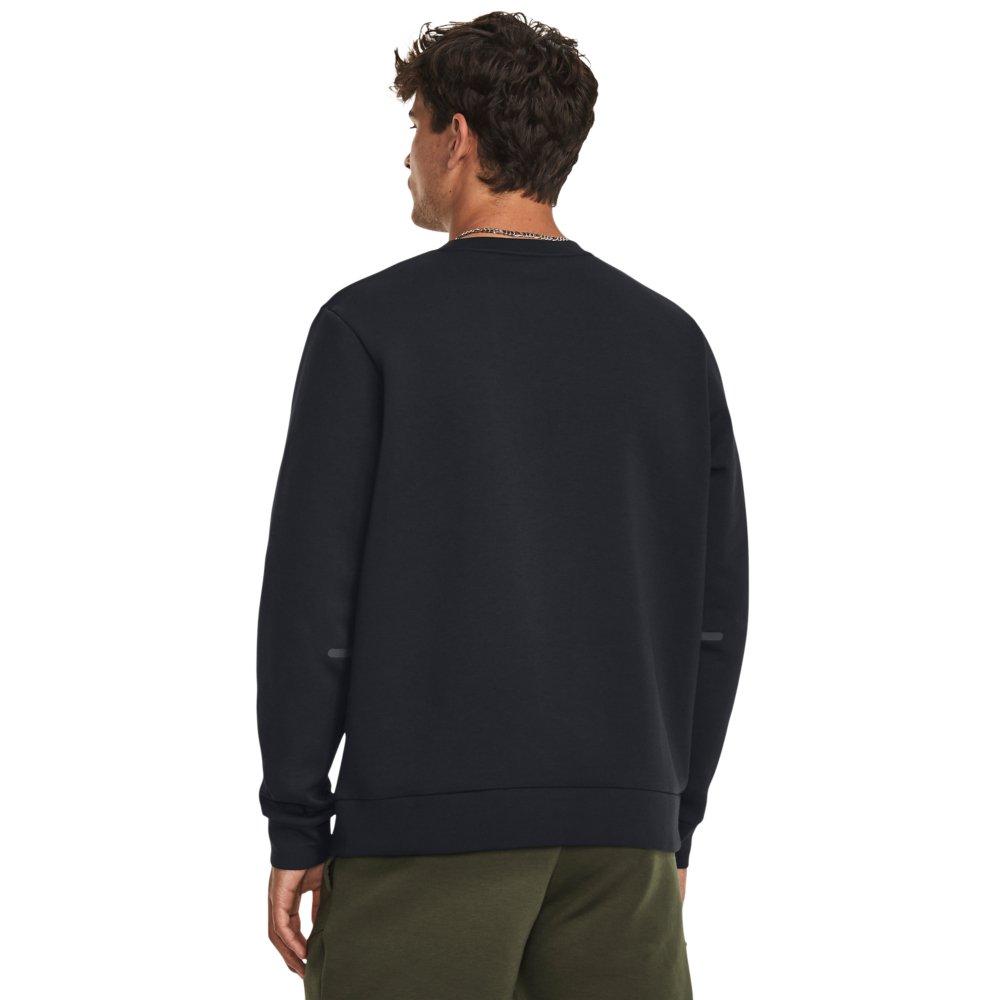 Under Armour Men's Unstoppable Fleece Crewneck - BLACK Thumbnail View 2