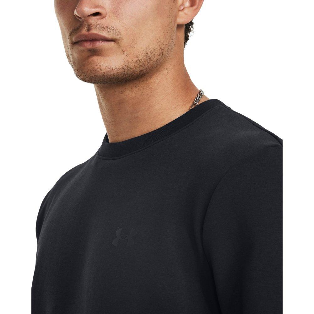 Under Armour Men's Unstoppable Fleece Crewneck - BLACK Thumbnail View 3