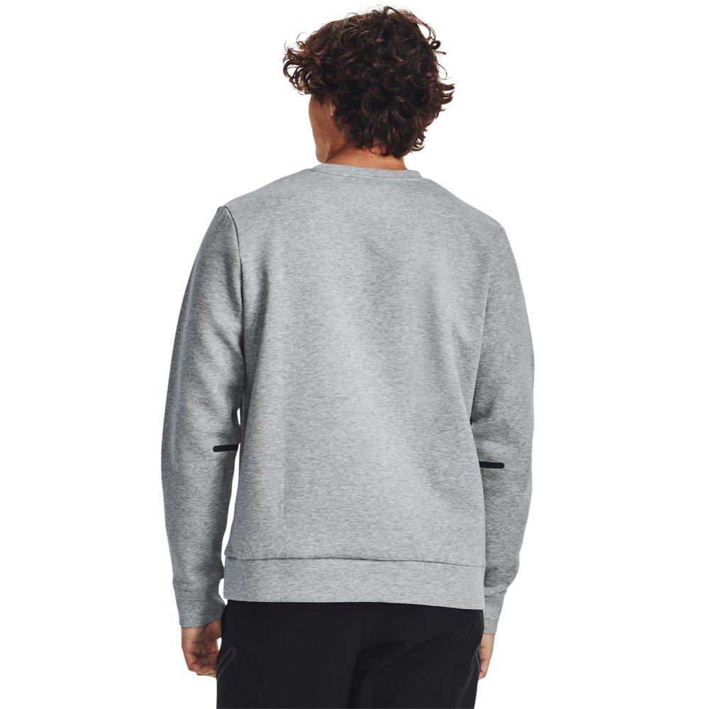 Under Armour Men's Unstoppable Fleece Crewneck - GREY/BLACK Thumbnail View 2