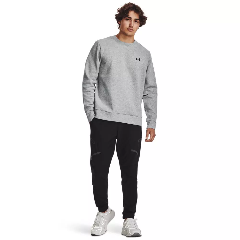 Under Armour Men's Unstoppable Fleece Crewneck - GREY/BLACK
