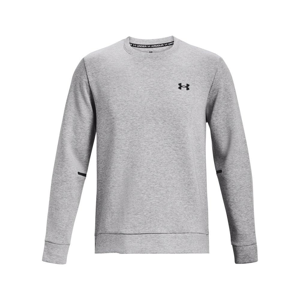 Under Armour Men's Unstoppable Fleece Crewneck - GREY/BLACK Thumbnail View 5