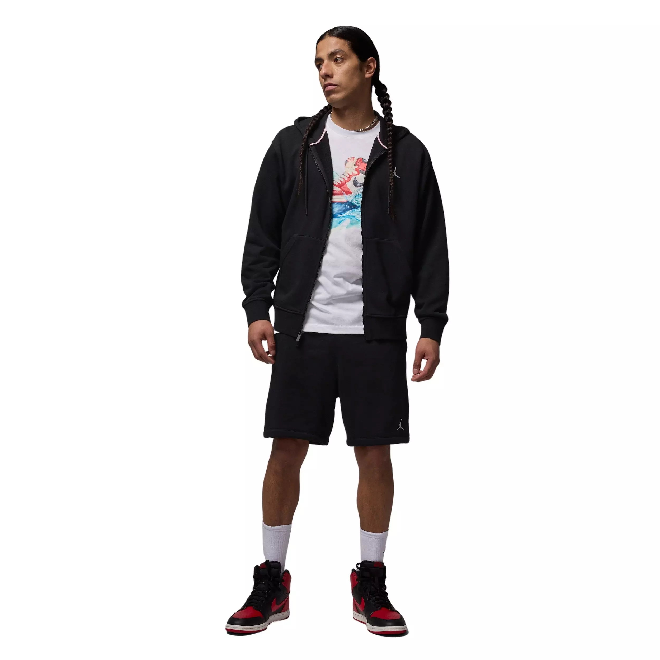 Jordan Men's Brooklyn Fleece Full-Zip Jacket -Black - BLACK