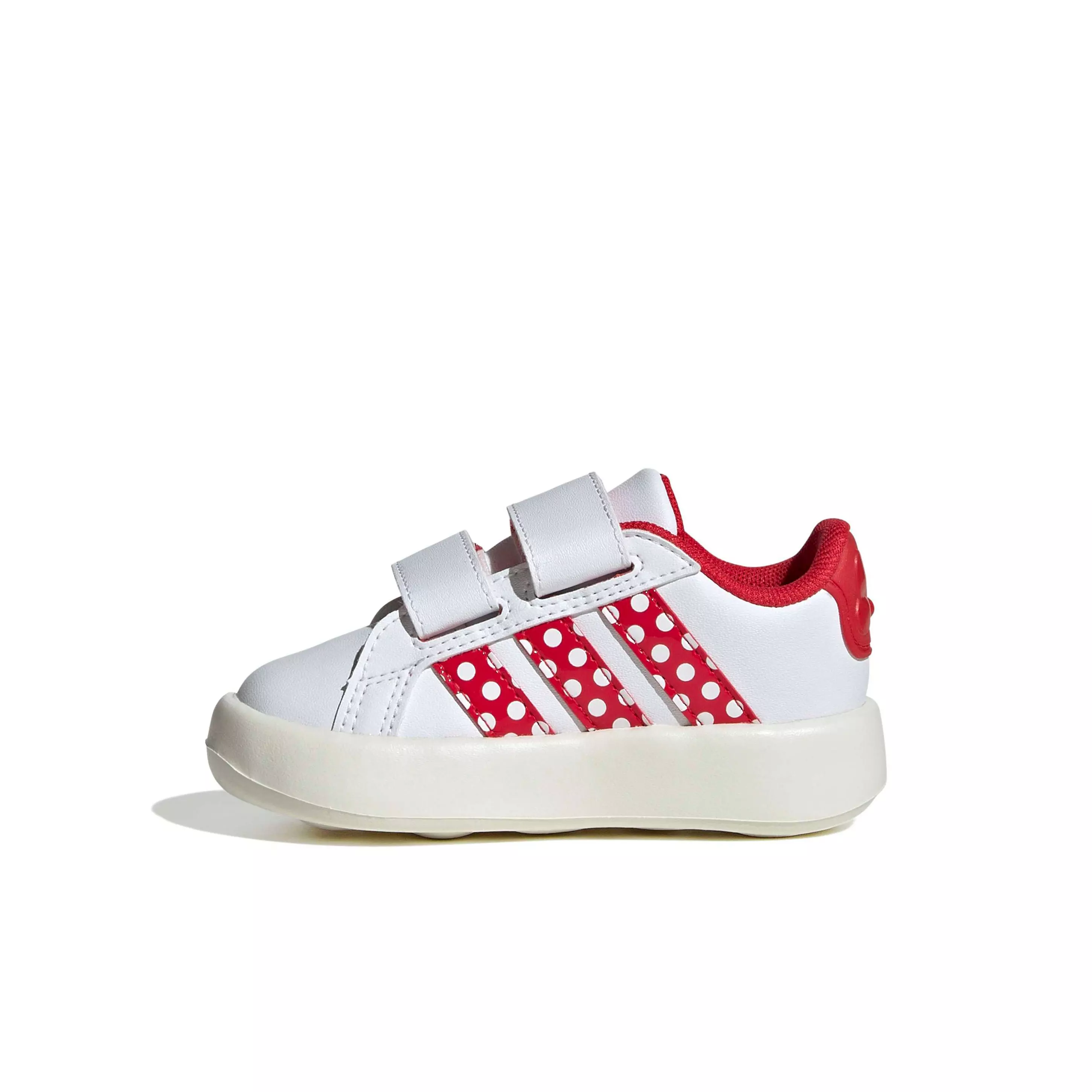 adidas Disney Minnie Mouse Grand Court "Ftwr White/Pure Ruby/Off White" Infant Girls' Shoe - WHITE/RUBY/OFF WHITE