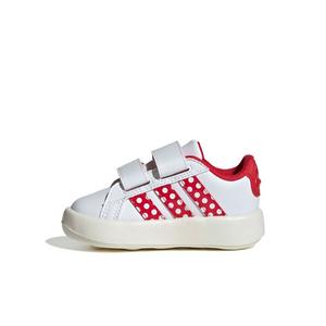 adidas Disney Minnie Mouse Grand Court "Ftwr White/Pure Ruby/Off White" Infant Girls' Shoe - WHITE/RUBY/OFF WHITE