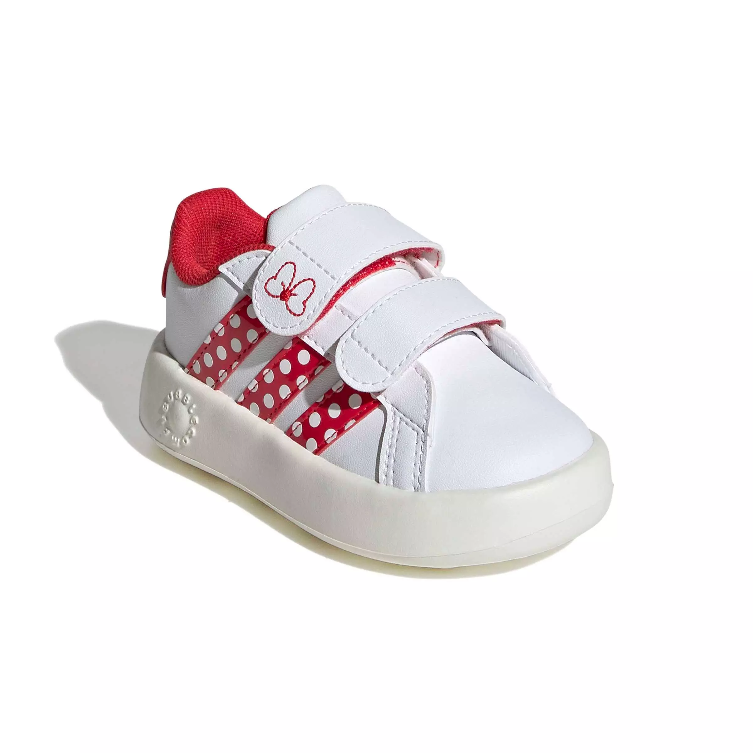 adidas Disney Minnie Mouse Grand Court "Ftwr White/Pure Ruby/Off White" Infant Girls' Shoe - WHITE/RUBY/OFF WHITE