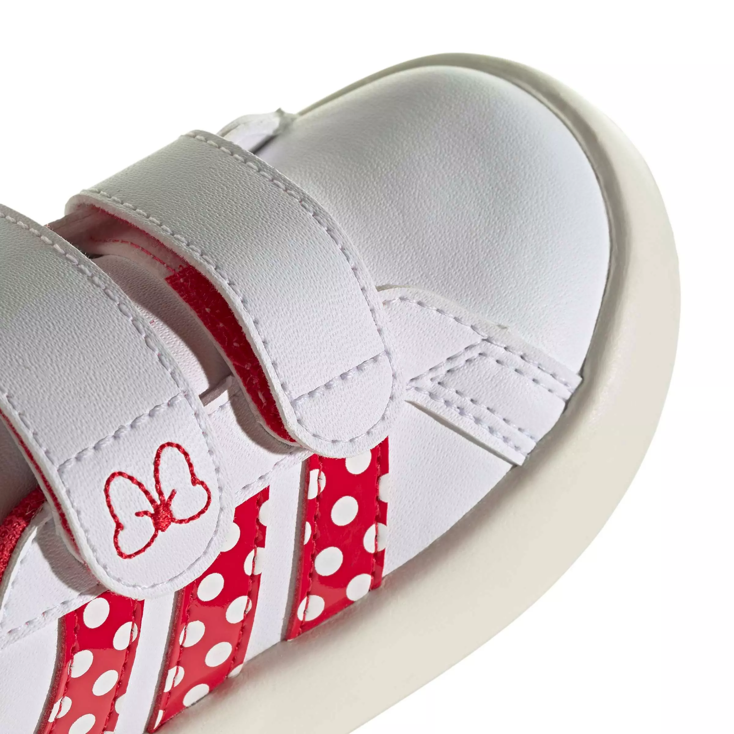 adidas Disney Minnie Mouse Grand Court "Ftwr White/Pure Ruby/Off White" Infant Girls' Shoe - WHITE/RUBY/OFF WHITE